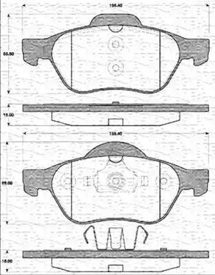 Magneti Marelli 363702161242 - Гальмівні колодки, дискові гальма autozip.com.ua