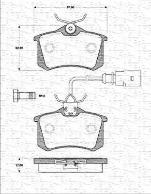 Magneti Marelli 363702161259 - Гальмівні колодки, дискові гальма autozip.com.ua