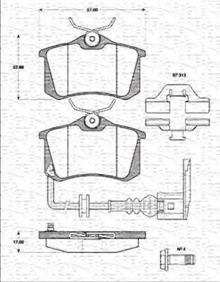 Magneti Marelli 363702161257 - Гальмівні колодки, дискові гальма autozip.com.ua