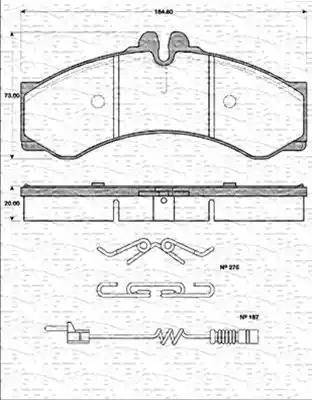 Magneti Marelli 363702161200 - Гальмівні колодки, дискові гальма autozip.com.ua