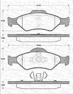 Magneti Marelli 363702161214 - Гальмівні колодки, дискові гальма autozip.com.ua