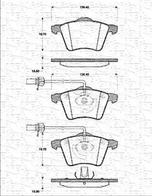 Magneti Marelli 363702161212 - Гальмівні колодки, дискові гальма autozip.com.ua