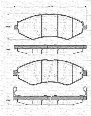 Magneti Marelli 363702161285 - Гальмівні колодки, дискові гальма autozip.com.ua