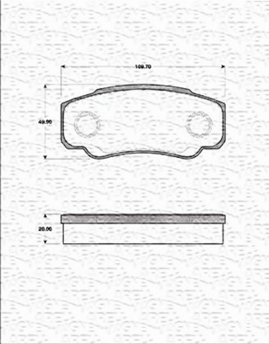 Magneti Marelli 363702161280 - Гальмівні колодки, дискові гальма autozip.com.ua