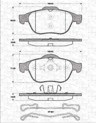 Magneti Marelli 363702161232 - Гальмівні колодки, дискові гальма autozip.com.ua