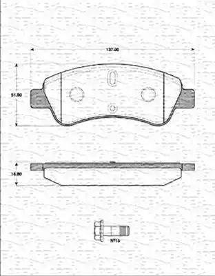 Magneti Marelli 363702161229 - Гальмівні колодки, дискові гальма autozip.com.ua