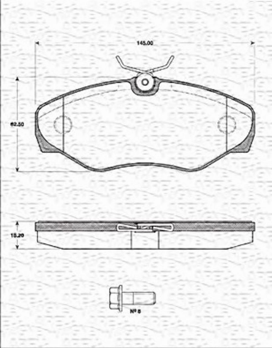 Magneti Marelli 363702161227 - Гальмівні колодки, дискові гальма autozip.com.ua