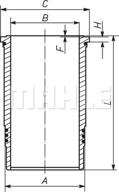 MAHLE 209 WN 12 01 - Гільза циліндра autozip.com.ua