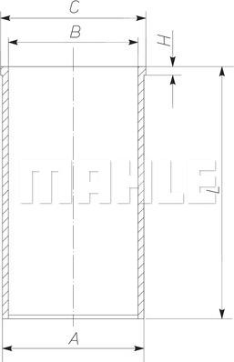 MAHLE 029 WV 21 00 - Гільза циліндра autozip.com.ua