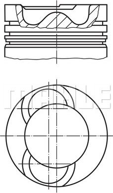 MAHLE 592 44 00 - Поршень autozip.com.ua