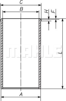 MAHLE 029 WV 20 00 - Гільза циліндра autozip.com.ua