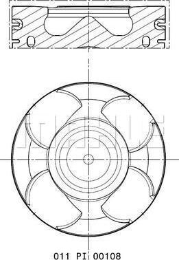 MAHLE 011 PI 00108 000 - Поршень autozip.com.ua