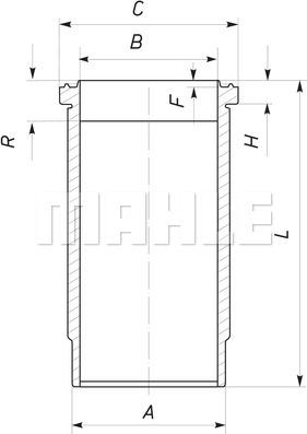MAHLE 037 WN 37 00 - Гільза циліндра autozip.com.ua