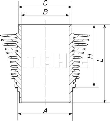 MAHLE 029 WR 07 00 - Гільза циліндра autozip.com.ua