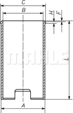 MAHLE 029 WV 13 00 - Гільза циліндра autozip.com.ua