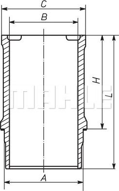 MAHLE 021 WN 23 00 - Гільза циліндра autozip.com.ua