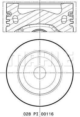 MAHLE 028 PI 00116 002 - Поршень autozip.com.ua