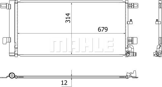 MAHLE AC 961 000S - Конденсатор, кондиціонер autozip.com.ua