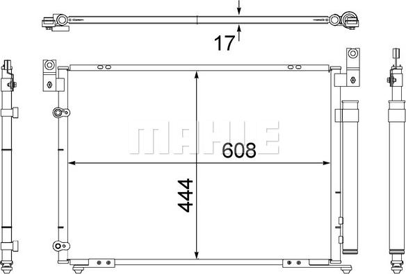MAHLE AC 494 000S - Конденсатор, кондиціонер autozip.com.ua
