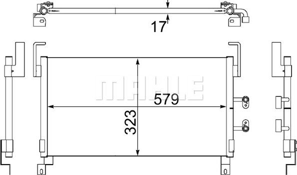 MAHLE AC 492 000S - Конденсатор, кондиціонер autozip.com.ua