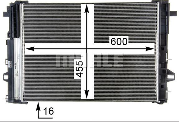 MAHLE AC 446 000P - Конденсатор, кондиціонер autozip.com.ua