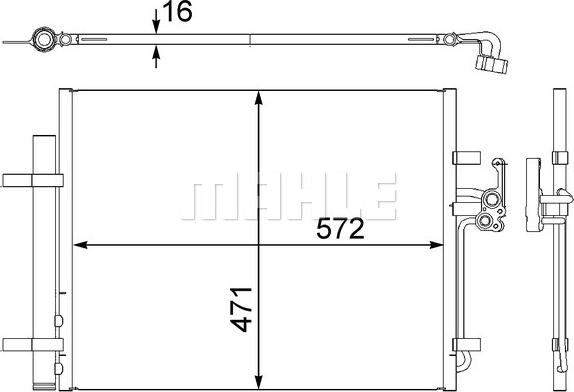 MAHLE AC 441 000S - Конденсатор, кондиціонер autozip.com.ua