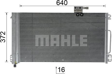 MAHLE AC 448 000P - Конденсатор, кондиціонер autozip.com.ua