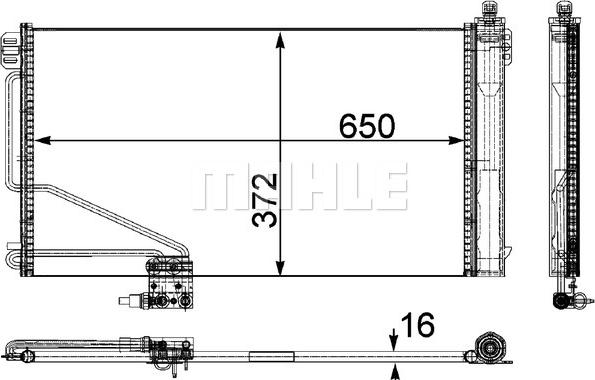 MAHLE AC 448 000P - Конденсатор, кондиціонер autozip.com.ua