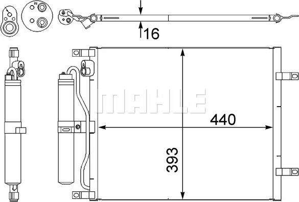 MAHLE AC 443 000S - Конденсатор, кондиціонер autozip.com.ua