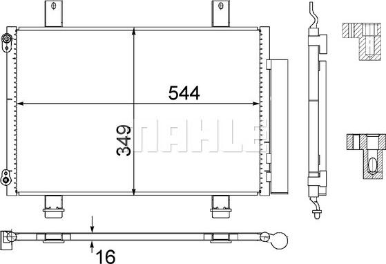 MAHLE AC 456 000S - Конденсатор, кондиціонер autozip.com.ua