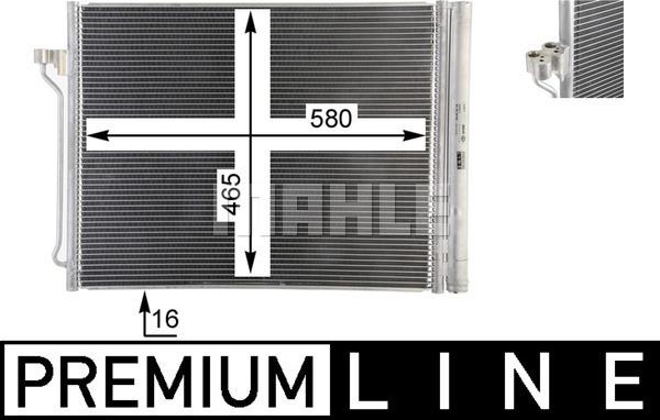 MAHLE AC 463 000P - Конденсатор, кондиціонер autozip.com.ua