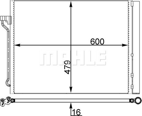 MAHLE AC 463 000S - Конденсатор, кондиціонер autozip.com.ua