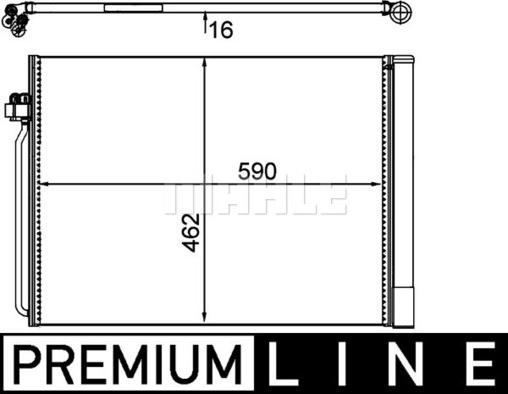 MAHLE AC 405 000P - Конденсатор, кондиціонер autozip.com.ua