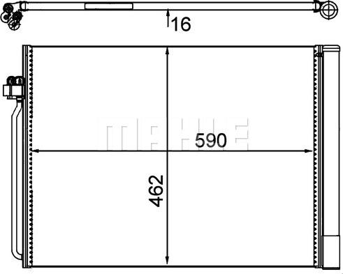 MAHLE AC 405 000P - Конденсатор, кондиціонер autozip.com.ua