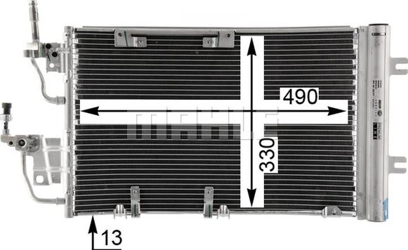 MAHLE AC 400 000P - Конденсатор, кондиціонер autozip.com.ua