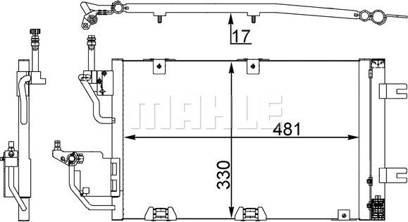 MAHLE AC 400 000S - Конденсатор, кондиціонер autozip.com.ua