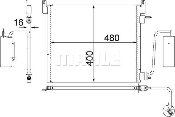 MAHLE AC 408 000S - Конденсатор, кондиціонер autozip.com.ua