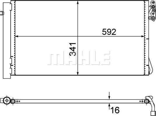 MAHLE AC 414 000P - Конденсатор, кондиціонер autozip.com.ua