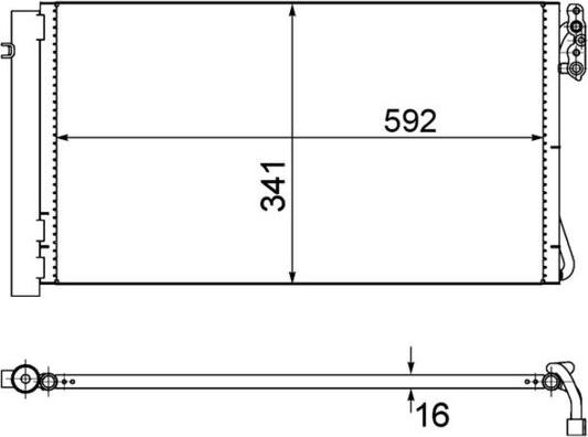 MAHLE AC 414 001S - Конденсатор, кондиціонер autozip.com.ua