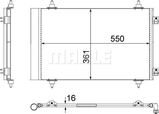 MAHLE AC 487 000S - Конденсатор, кондиціонер autozip.com.ua