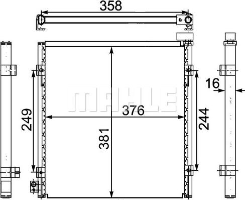 MAHLE AC 470 000S - Конденсатор, кондиціонер autozip.com.ua