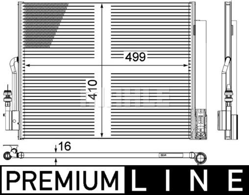 MAHLE AC 596 000P - Конденсатор, кондиціонер autozip.com.ua