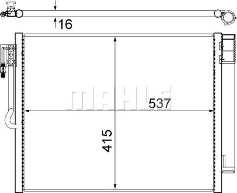 MAHLE AC 596 000S - Конденсатор, кондиціонер autozip.com.ua