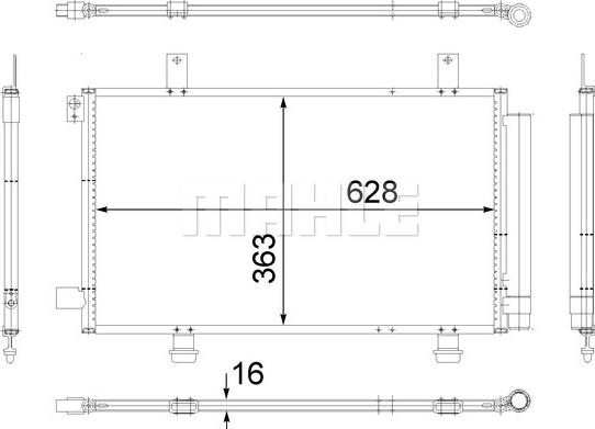 MAHLE AC 556 000S - Конденсатор, кондиціонер autozip.com.ua