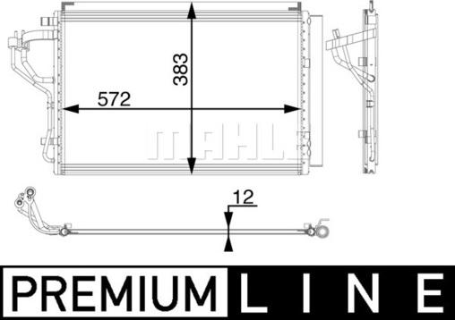 MAHLE AC 55 000P - Конденсатор, кондиціонер autozip.com.ua