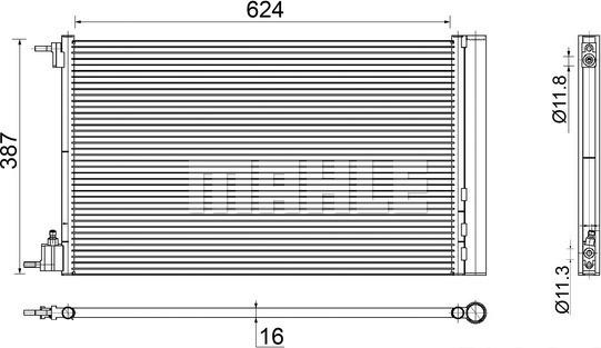 MAHLE AC 552 000S - Конденсатор, кондиціонер autozip.com.ua