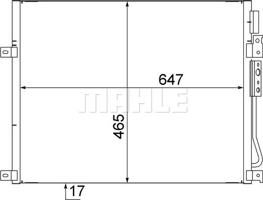 MAHLE AC 564 000S - Конденсатор, кондиціонер autozip.com.ua