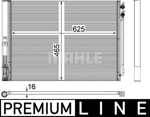 MAHLE AC 567 000P - Конденсатор, кондиціонер autozip.com.ua