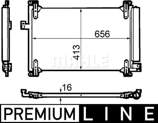 MAHLE AC 504 000P - Конденсатор, кондиціонер autozip.com.ua