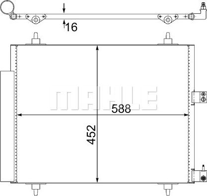 MAHLE AC 515 000S - Конденсатор, кондиціонер autozip.com.ua